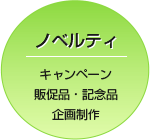 ノベルティ：キャンペーン、販促品・記念品の企画制作