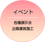 イベント：各種展示会、企画運営施工